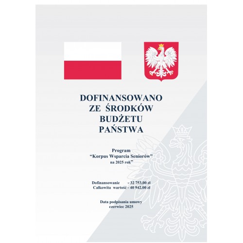 Program "Korpus Wsparcia Seniorów" na rok 2025.