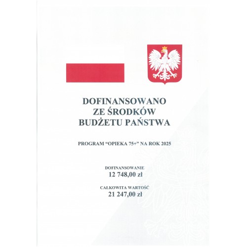 Program "OPIEKA 75+" na rok 2025.