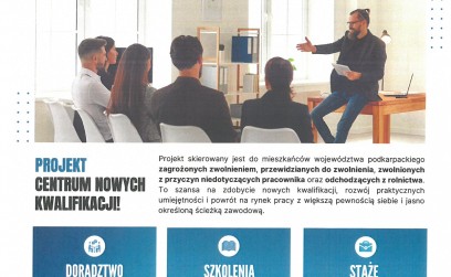 Otwarte zaproszenie do projektu pn. „Centrum nowych kwalifikacji!” 