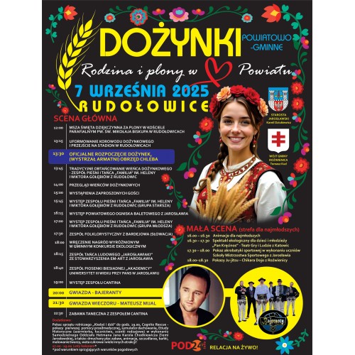 Święto Plonów w Rudołowicach – Dożynki Powiatowo-Gminne 2025 już 7 września!