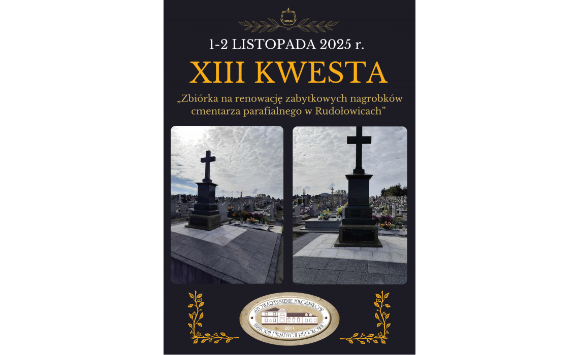 Kwesta na rzecz ratowania zabytkowych nagrobków rudołowickiego cmentarza! Kwesta na rzecz ratowania zabytkowych nagrobków rudołowickiego cmentarza!