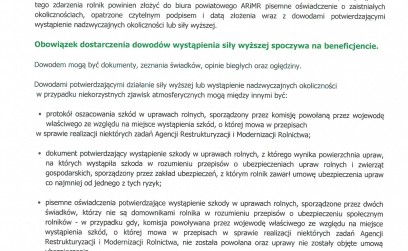 Zgłaszanie szkód po huraganach i ulewach – ważne informacje od ARiMR.
