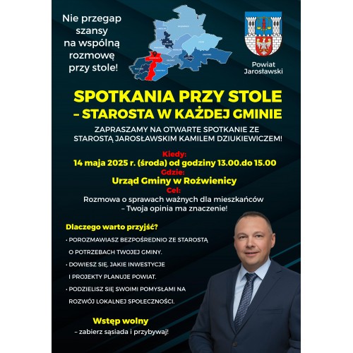 "Spotkania przy stole - STAROSTA W KAŻDEJ GMINIE”