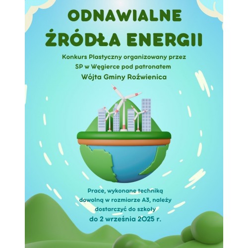 Weź udział w gminnym konkursie plastycznym "Odnawialne źródła energii"!