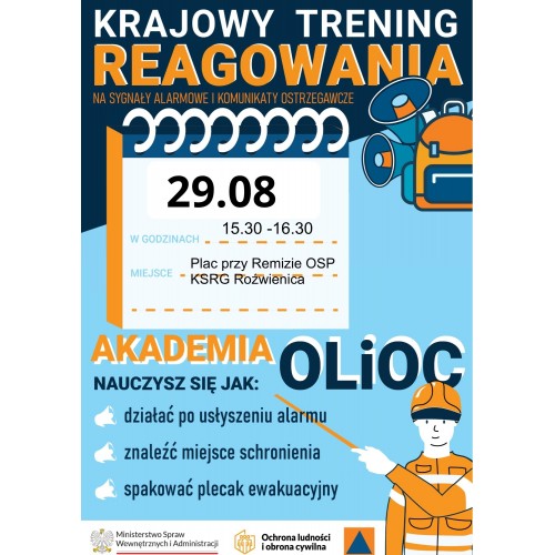 Punkt informacyjny Krajowego Treningu Reagowania Akademii Ochrony Ludności i Obrony Cywilnej 