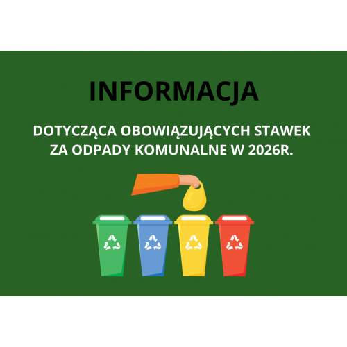 Obowiązujące stawki za odpady komunalne w 2026 r. 