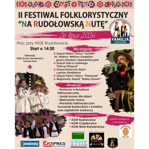 II Festiwal Folklorystyczny „Na Rudołowską Nutę” już 26 lipca w Rudołowicach!