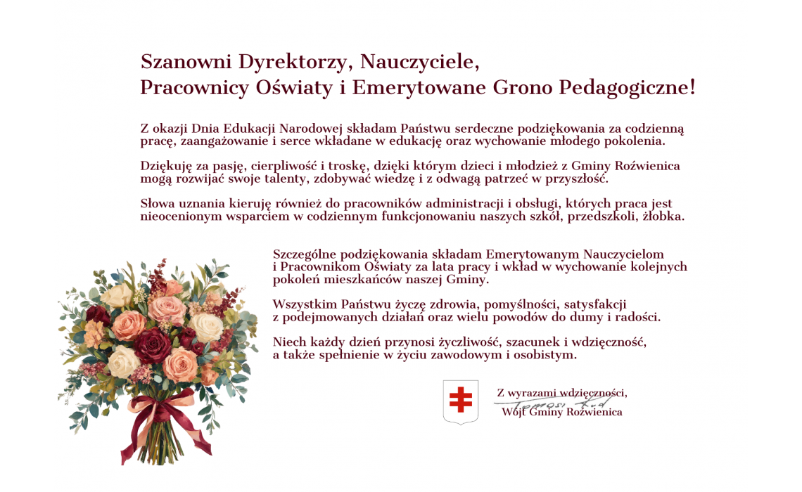 Dzień Edukacji Narodowej w Gminie Roźwienica. Dzień Edukacji Narodowej w Gminie Roźwienica.