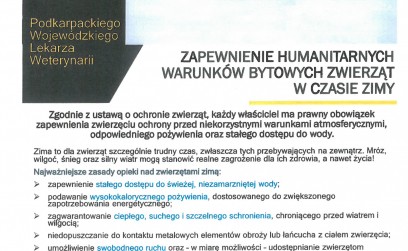 Apel Podkarpackiego Wojewódzkiego Lekarza Weterynarii.