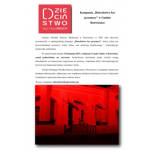 Kampania Dzieciństwo bez przemocy. Kampania Dzieciństwo bez przemocy.