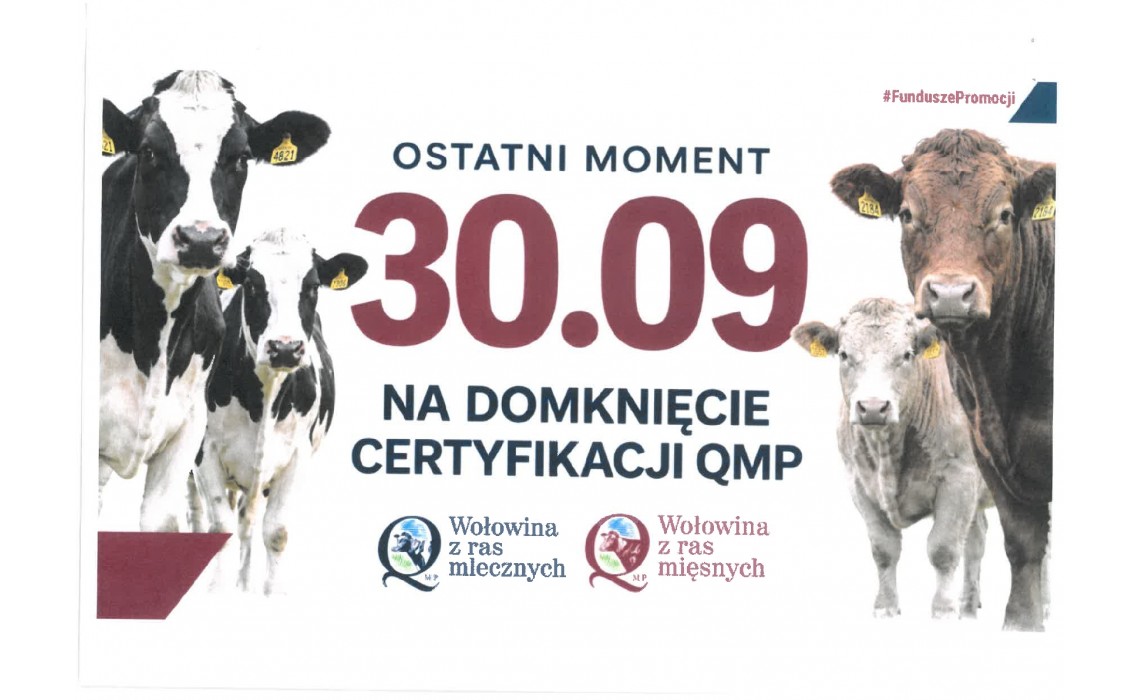 Certyfikat QMP — termin uzyskania upływa 30 września 2026 r. Certyfikat QMP — termin uzyskania upływa 30 września 2026 r.