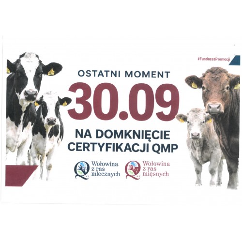Certyfikat QMP — termin uzyskania upływa 30 września 2026 r.